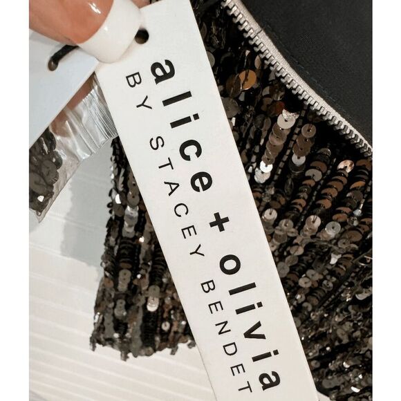 Alice + Olivia Chi Sequined Fringe Top - Picture 14 of 15